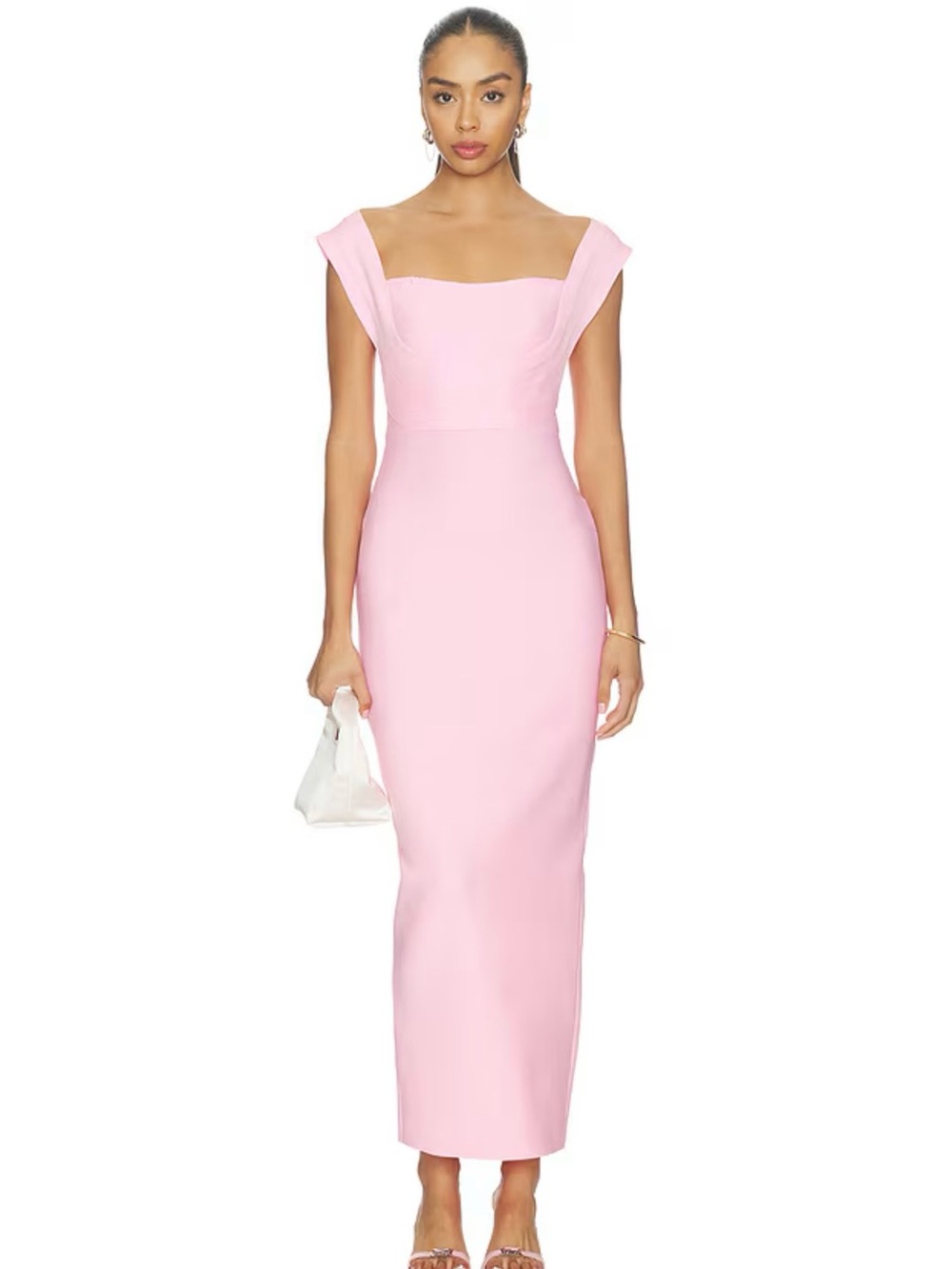 Elliatt Fiona Pink Square-Neck Maxi Dress • msrp $224